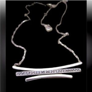 Brighton silverstone bar necklace with crystals